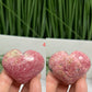 Rhodonite Gemstone Hearts Crystal Carvings YOU CHOOSE