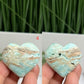 Blue Aragonite Hearts With Stand Healing Crystal Carvings YOU CHOOSE