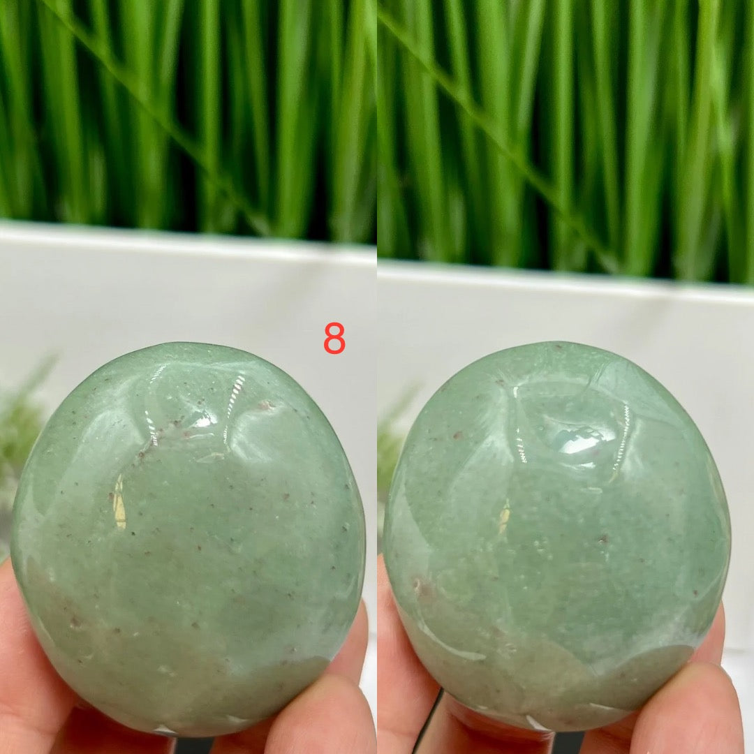 Green Aventurine Palm Stones Worry Meditation Crystals YOU CHOOSE