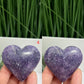 Lepidolite Purple Mica Hearts Healing Crystal Carvings YOU CHOOSE