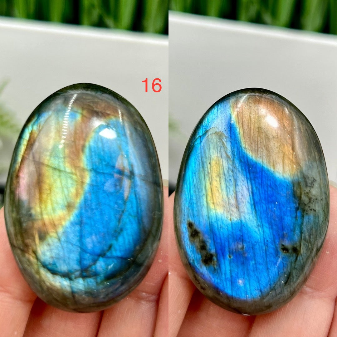 Labradorite Palm Stones Crystal Meditation Worry YOU CHOOSE
