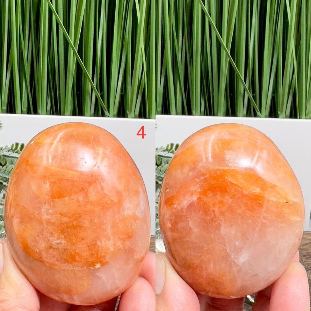 Fire Quartz Hematoid Palm Stones Large Worry Crystals YOU CHOOSE