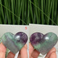 Watermelon Fluorite Gemstone Hearts Crystal Carvings