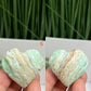 Blue Aragonite Hearts With Stand Healing Crystal Carvings YOU CHOOSE