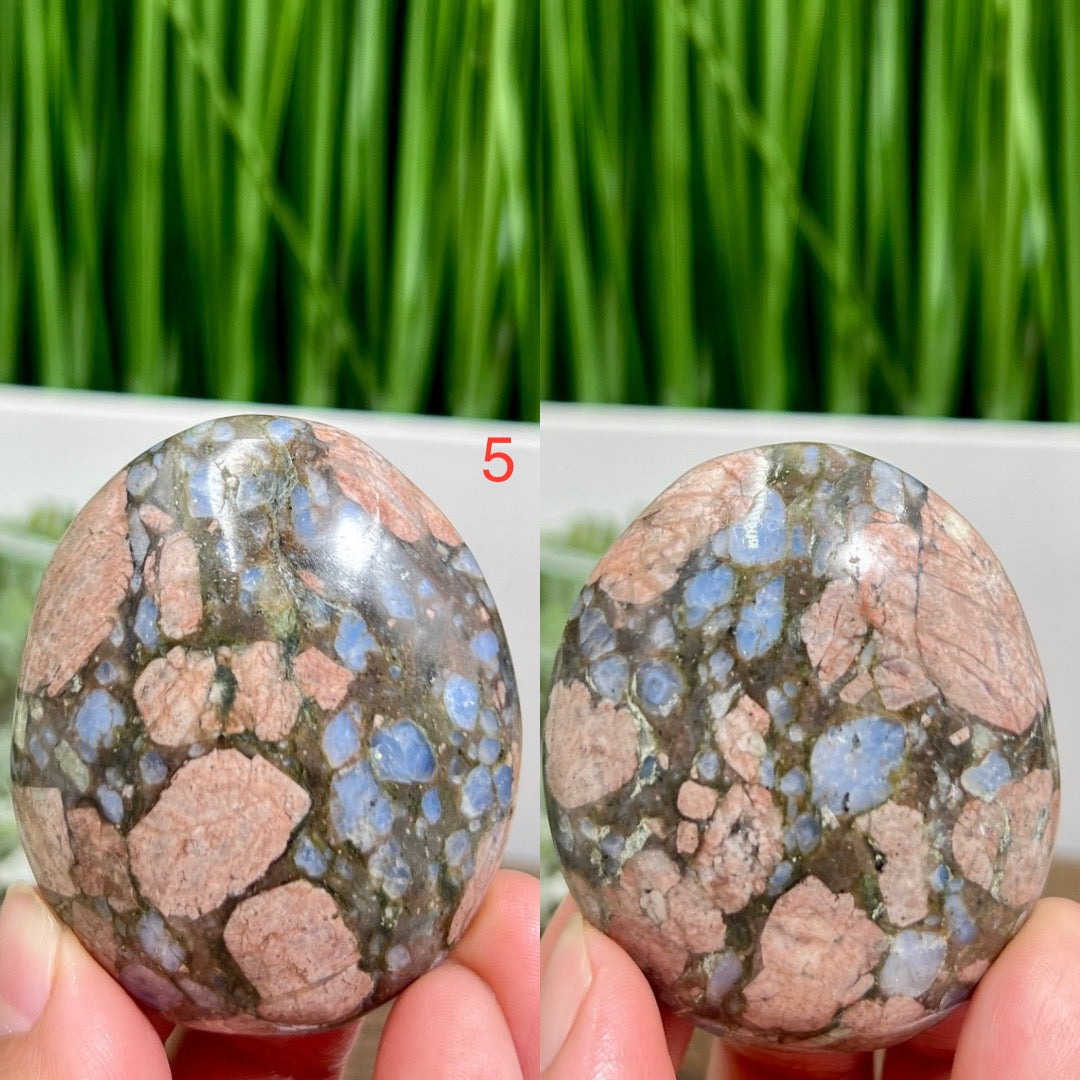 Llanite Jasper Que Sera Palm Stones Worry Crystals YOU CHOOSE