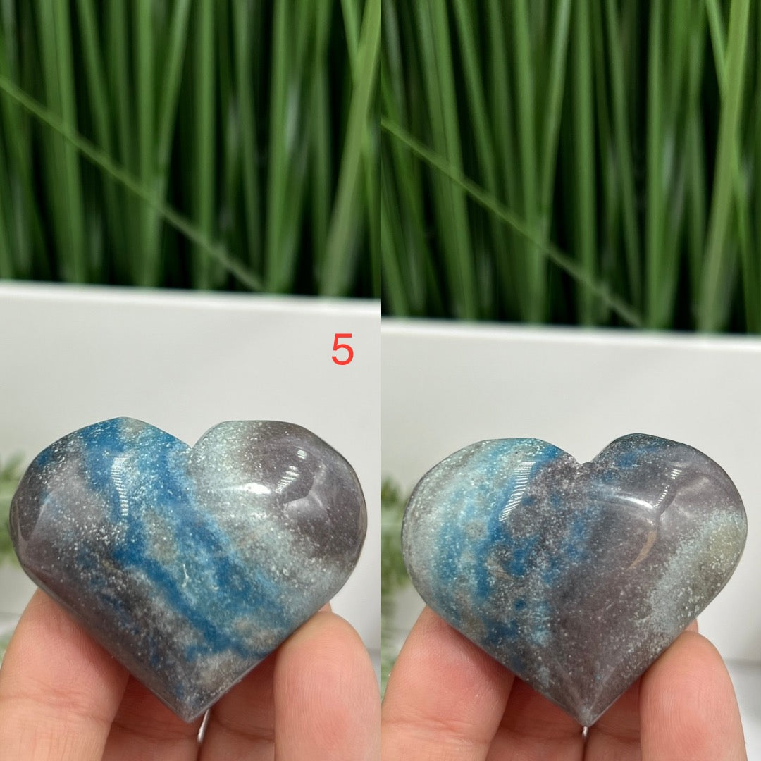Trolleite Hearts Crystal Carvings YOU CHOOSE