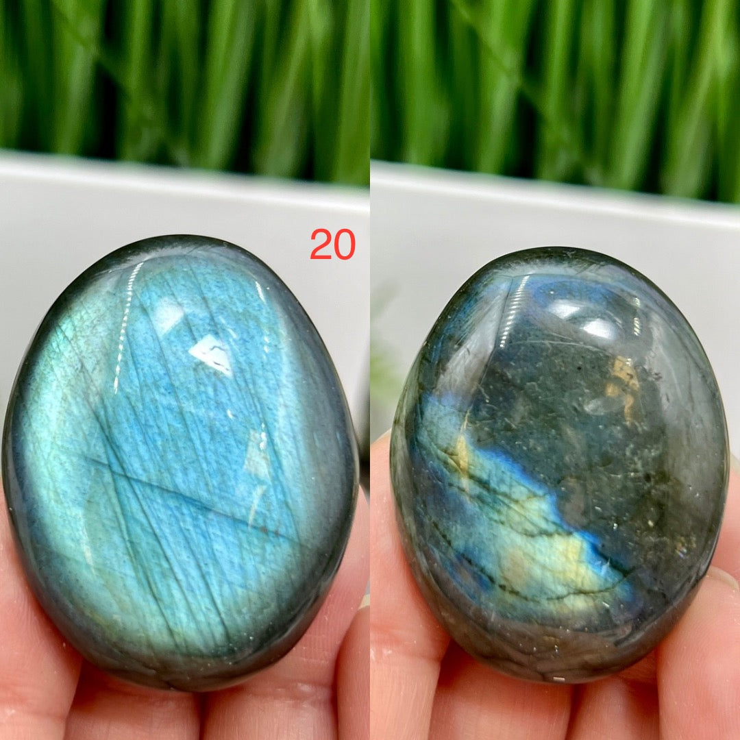 Labradorite Palm Stones Crystal Meditation Worry YOU CHOOSE