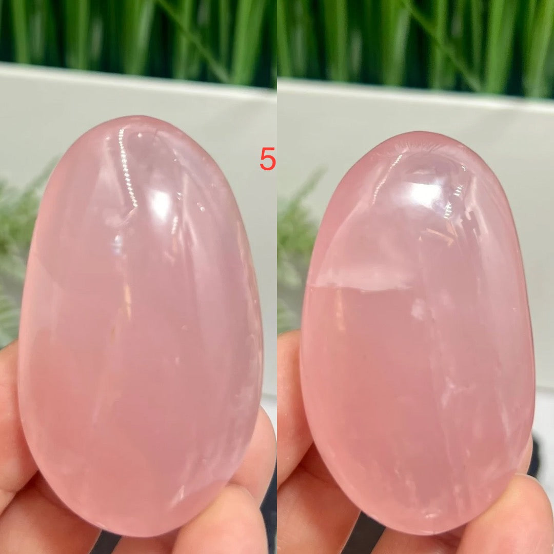 Rose Quartz Palm Stone Worry Love Meditation Crystals YOU CHOOSE