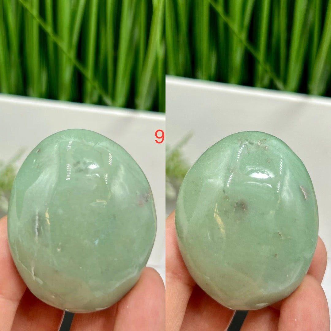 Green Aventurine Palm Stones Worry Meditation Crystals YOU CHOOSE