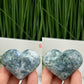 Moss Agate Hearts Crystal Carvings YOU CHOOSE
