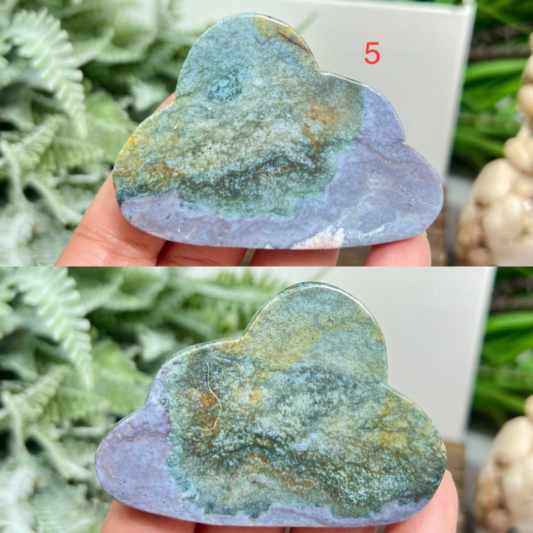 Ocean Sea Jasper Clouds Crystal Carvings YOU CHOOSE