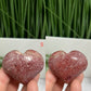 Rhodonite Gemstone Hearts Crystal Carvings YOU CHOOSE