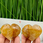 Golden Healer Quartz Hearts High Quality Crystal Carvings YOU CHOOSE