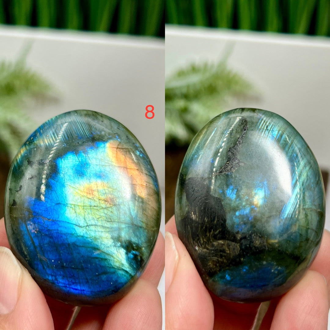 Labradorite Palm Stones Crystal Meditation Worry YOU CHOOSE