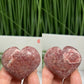 Rhodonite Gemstone Hearts Crystal Carvings YOU CHOOSE