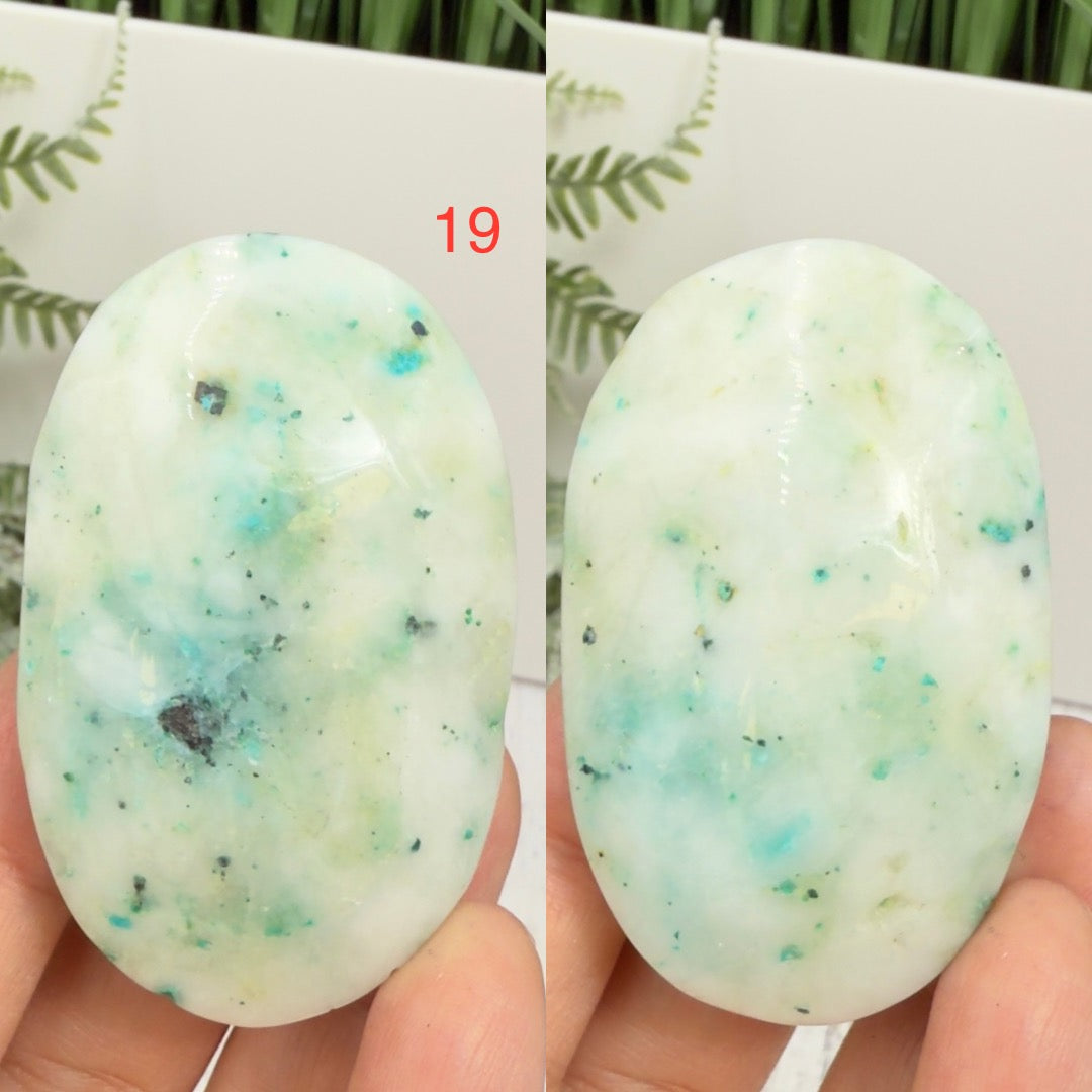 Fynchenite Phoenix Stone Palm Stones Worry Meditation Crystals YOU CHOOSE