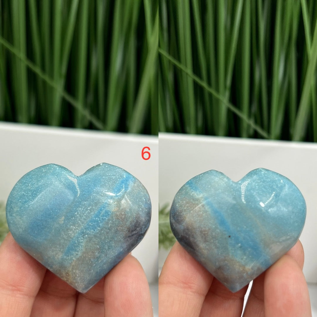 Trolleite Hearts Crystal Carvings YOU CHOOSE