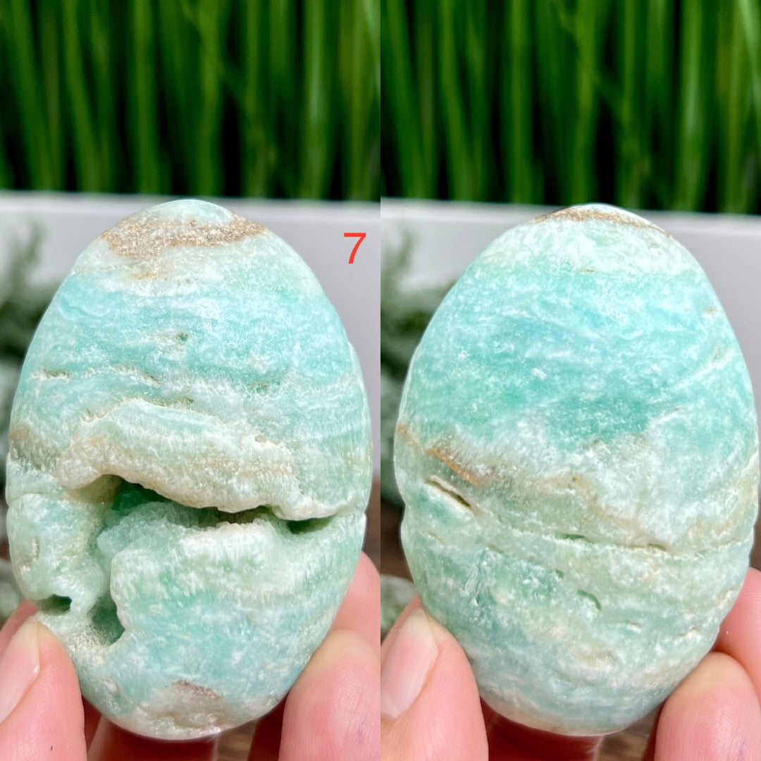 Blue Aragonite Palm Stone Worry High Quality Crystals YOU CHOOSE
