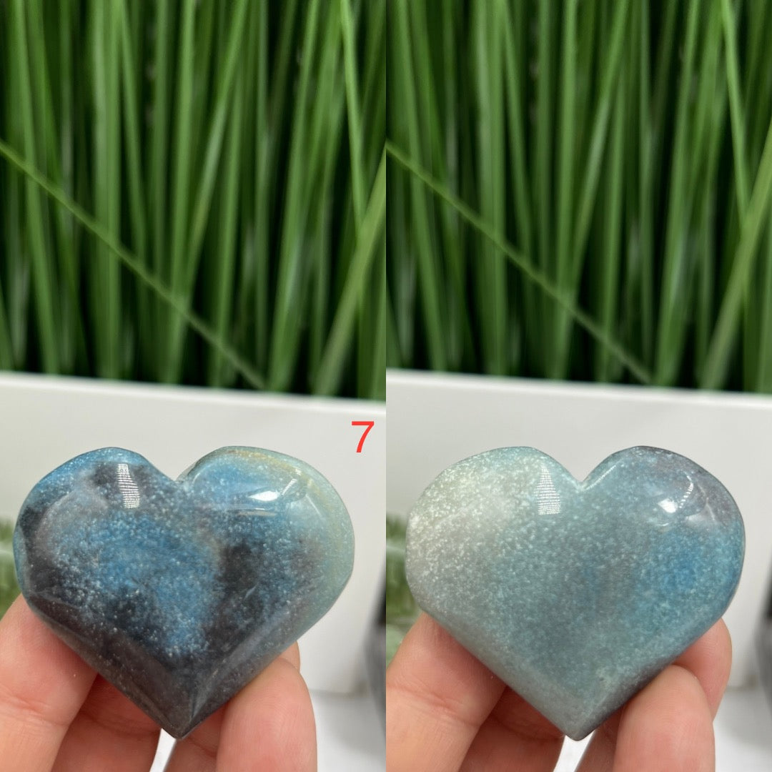 Trolleite Hearts Crystal Carvings YOU CHOOSE