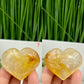 Golden Healer Quartz Hearts High Quality Crystal Carvings YOU CHOOSE