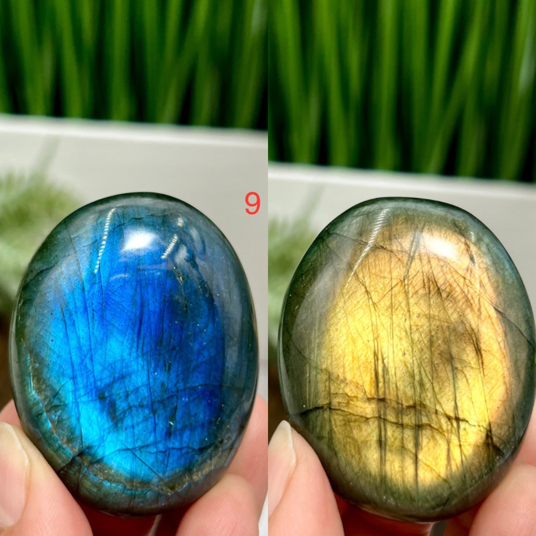 Labradorite Palm Stones Crystal Meditation Worry YOU CHOOSE