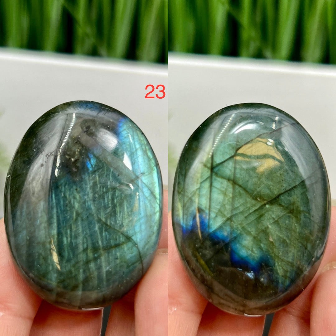 Labradorite Palm Stones Crystal Meditation Worry YOU CHOOSE