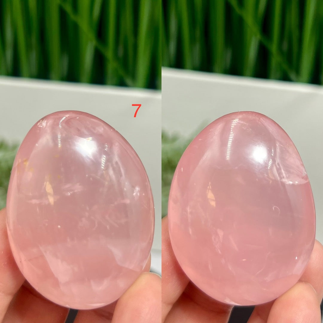 Rose Quartz Palm Stone Worry Love Meditation Crystals YOU CHOOSE