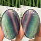 Rainbow Fluorite Palm Stones Worry Healing Crystals YOU CHOOSE