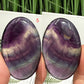 Rainbow Fluorite Palm Stones Worry Healing Crystals YOU CHOOSE