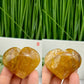 Golden Healer Quartz Hearts High Quality Crystal Carvings YOU CHOOSE