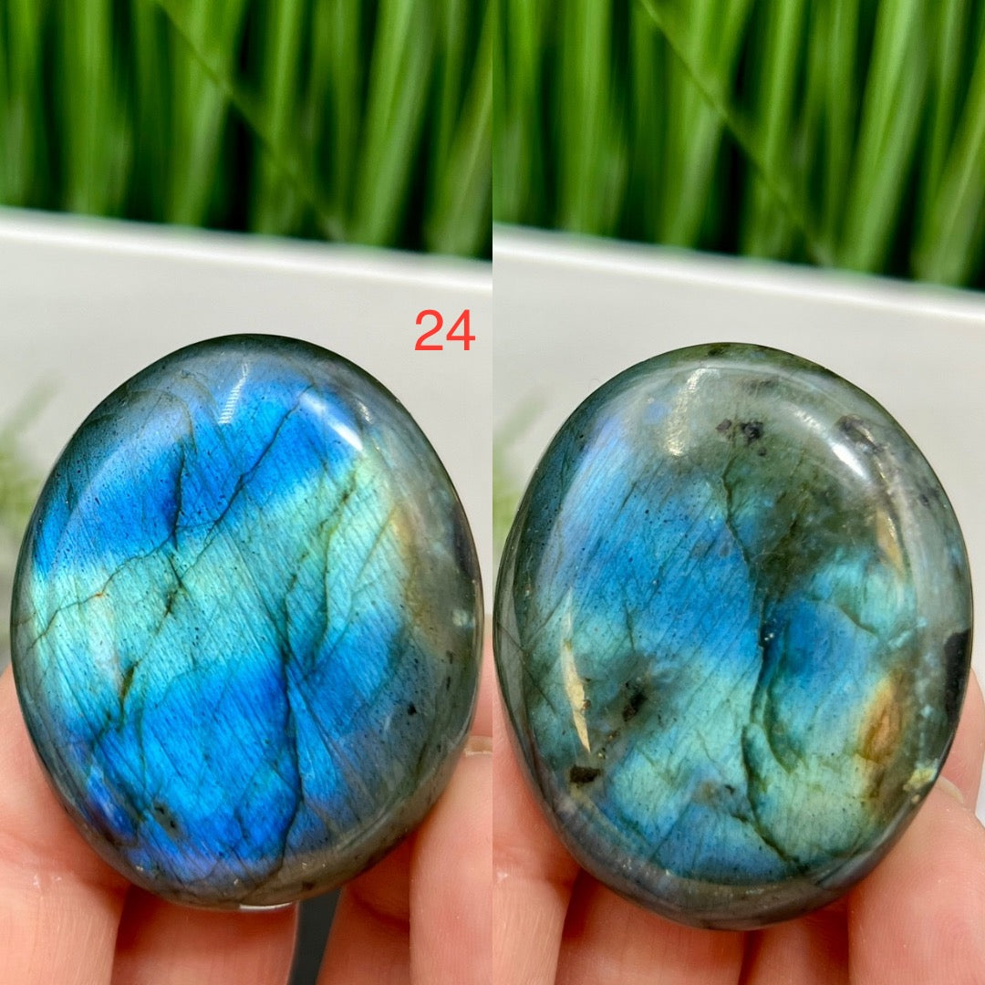 Labradorite Palm Stones Crystal Meditation Worry YOU CHOOSE