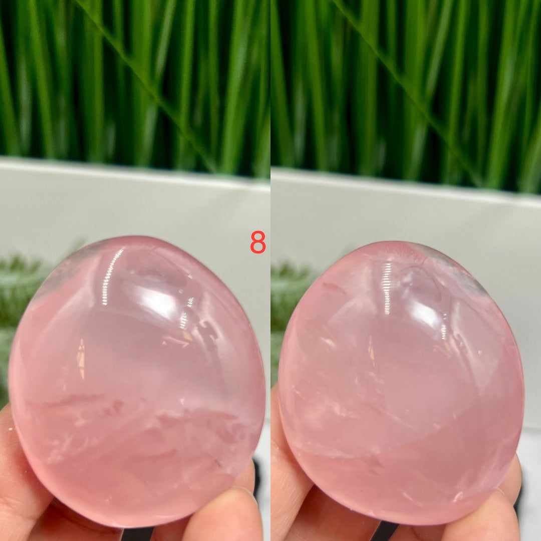 Rose Quartz Palm Stone Worry Love Meditation Crystals YOU CHOOSE