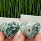 Moss Agate Hearts Crystal Carvings YOU CHOOSE