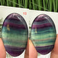 Rainbow Fluorite Palm Stones Worry Healing Crystals YOU CHOOSE