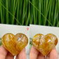 Golden Healer Quartz Hearts High Quality Crystal Carvings YOU CHOOSE