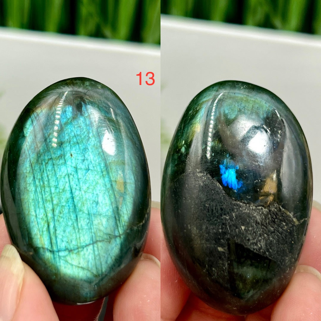 Labradorite Palm Stones Crystal Meditation Worry YOU CHOOSE