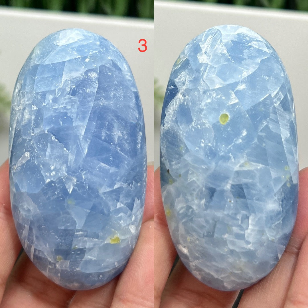 Celestite Celestine RARE Palm Stones Worry Crystals YOU CHOOSE