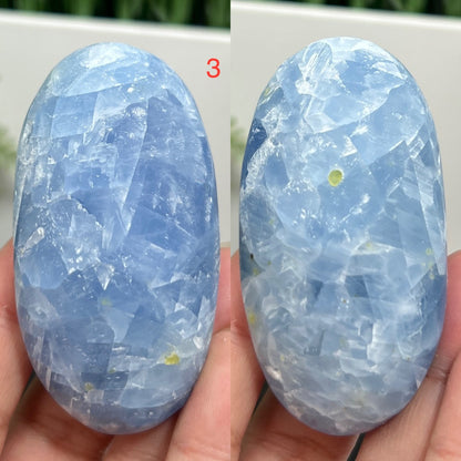 Celestite Celestine RARE Palm Stones Worry Crystals YOU CHOOSE