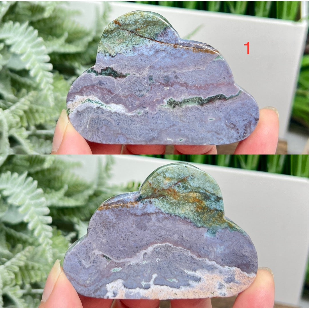 Ocean Sea Jasper Clouds Crystal Carvings YOU CHOOSE