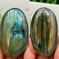 Labradorite Palm Stones Crystal Meditation Worry YOU CHOOSE
