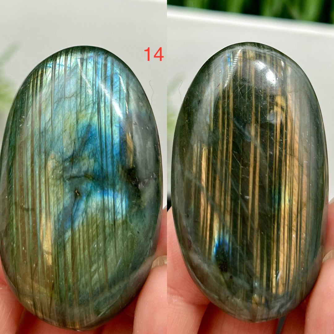 Labradorite Palm Stones Crystal Meditation Worry YOU CHOOSE