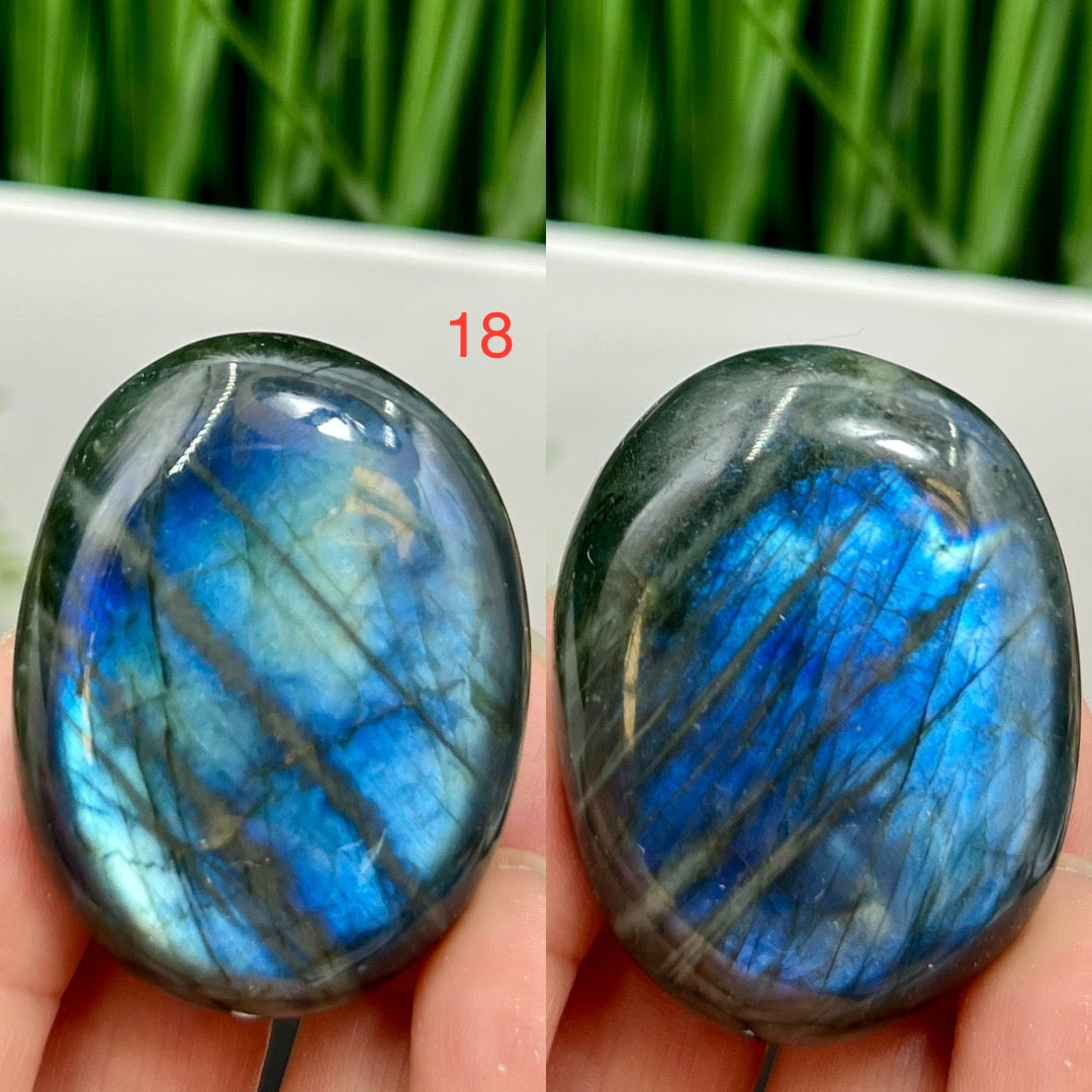 Labradorite Palm Stones Crystal Meditation Worry YOU CHOOSE