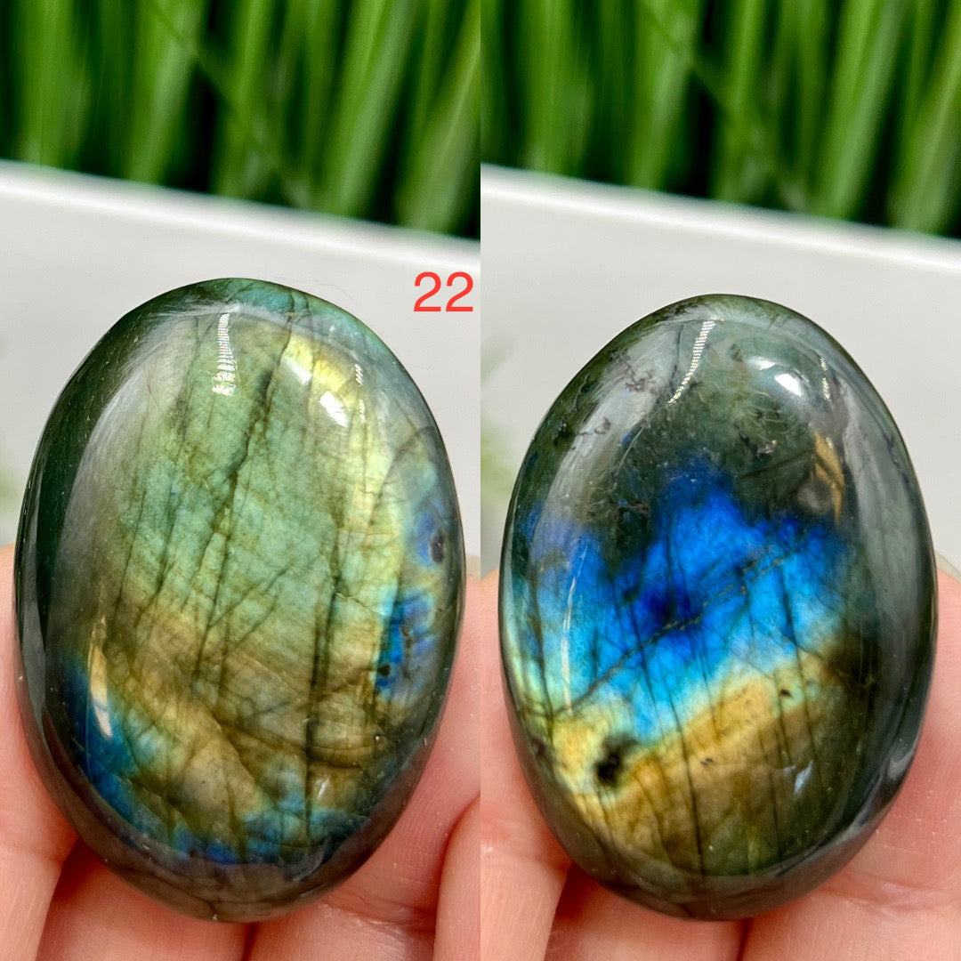 Labradorite Palm Stones Crystal Meditation Worry YOU CHOOSE
