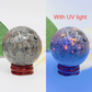 Yooperlite Sphere UV Reactive Healing Crystal Ball 169g 49mm