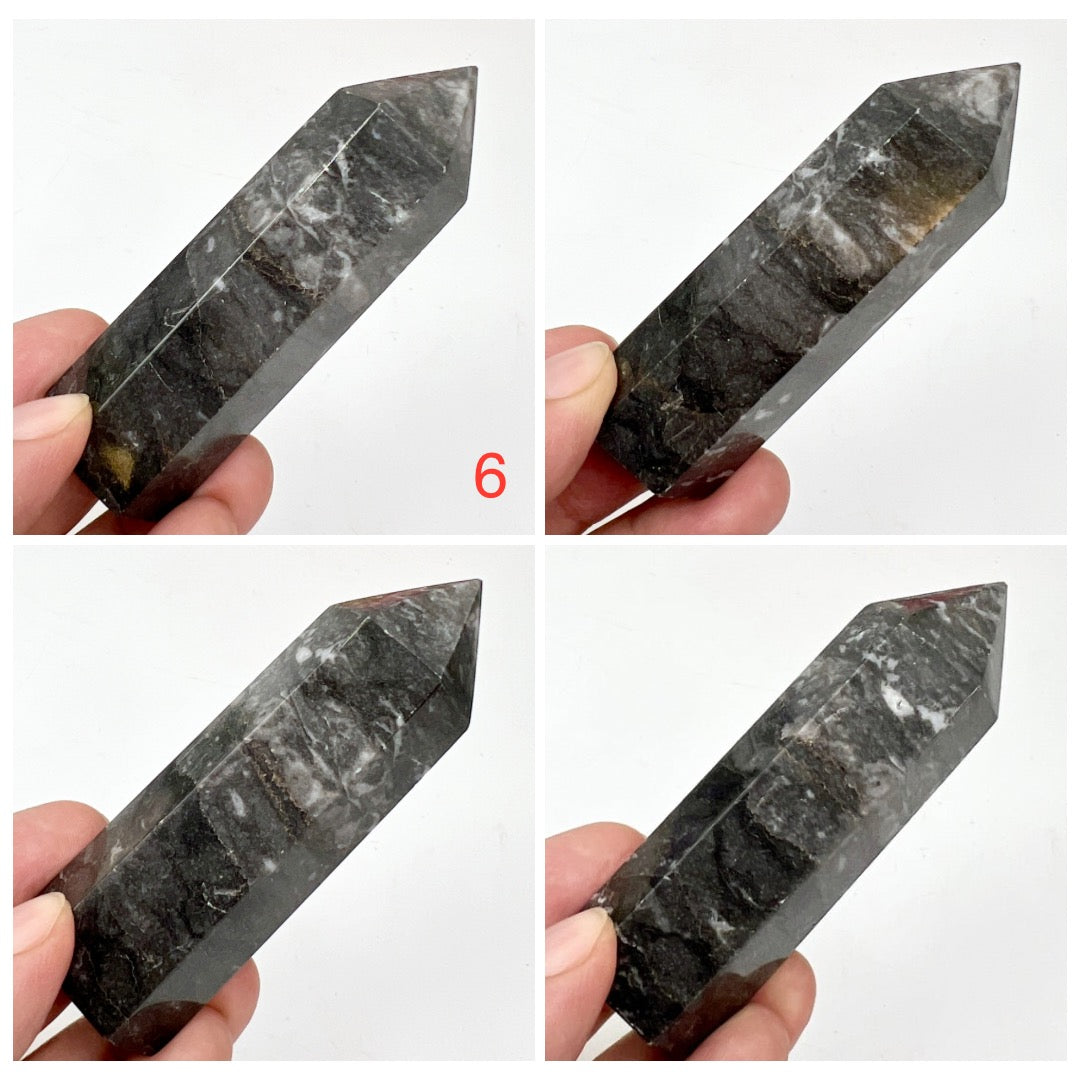 Zebra Jasper Points Towers Crystal Generators YOU CHOOSE