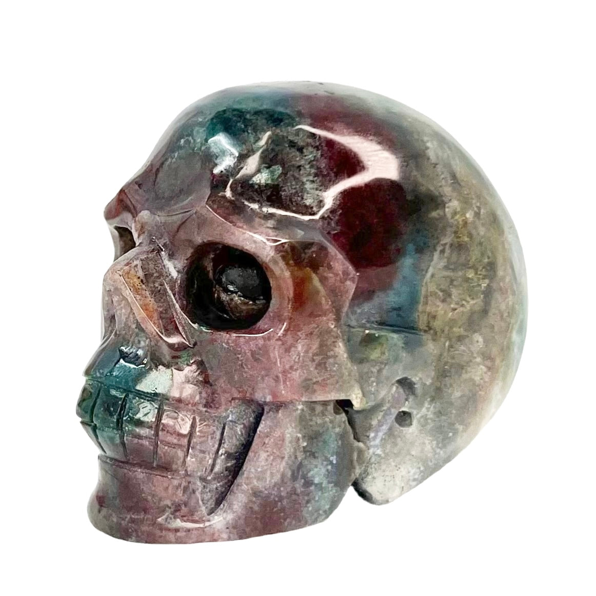 Ocean Sea Jasper Skull Crystal Skull Carving 470g
