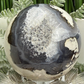 Volcanic Agate Quartz Sphere UV Reactive Crystal Ball 226g 56mm