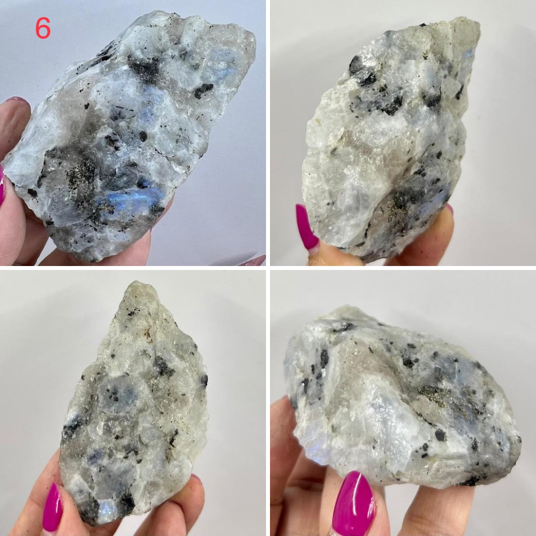 Rainbow Moonstone Natural Raw Crystal Specimen Natural YOU CHOOSE