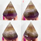 Fluorite Gemstone Diamond Shaped Tip Crystal Carving YOU CHOOSE