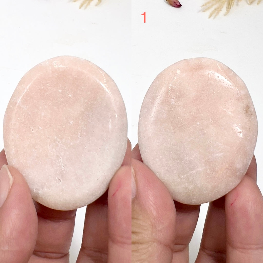 Pink Amethyst Palm Stones Worry Healing Crystals YOU CHOOSE